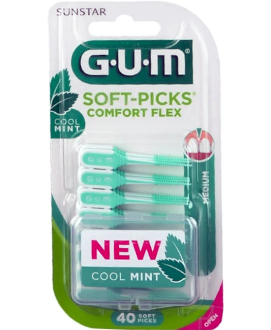 GUM SOFT PICK COMFORT FLEX COOL MINT REGULAR SCOVOLINI 40 PEZZI - farmascienza.it