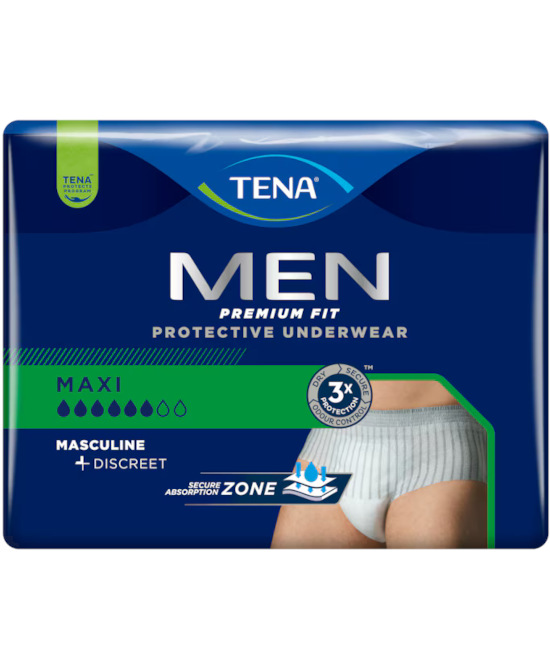 MUTANDINA ASSORBENTE MASCHILE TENA MEN PREMIUM FIT LIVELLO 4 S/M 10 PEZZI - farmascienza.it