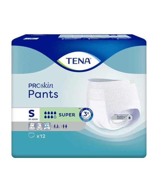 PANNOLONE A MUTANDINA TENA PANTS SUPER S 12 PEZZI - farmascienza.it
