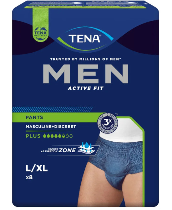 PULL UP UOMO TENA MEN PANTS ACTIVE FIT L/XL 8 PEZZI - farmascienza.it