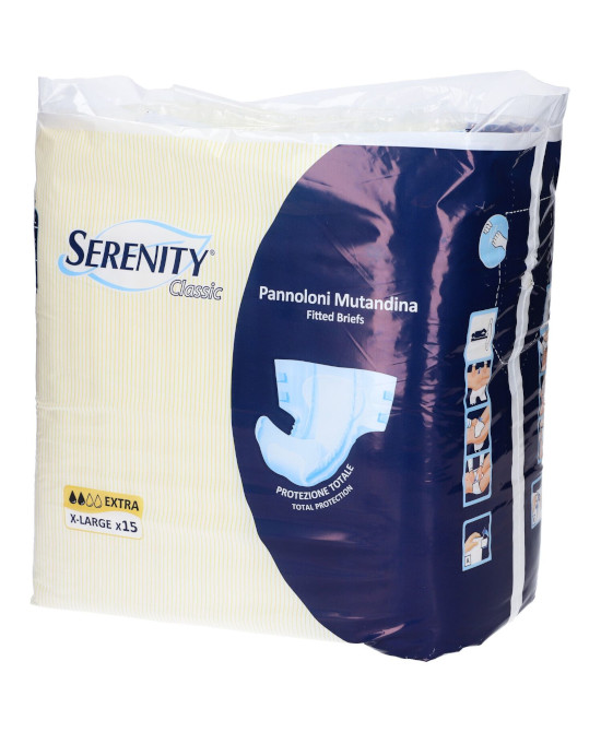 SERENITY PANNOLONE A MUTANDINA CLASSIC EXTRA XL 15 PEZZI - farmascienza.it