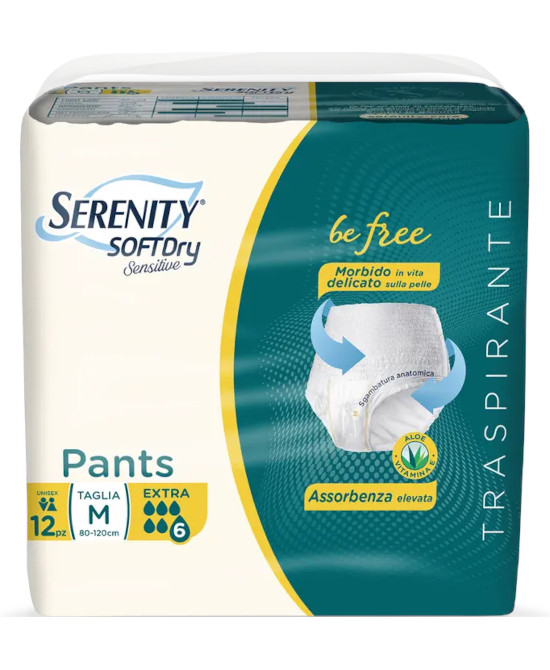 SERENITY PANTS SD SENSITIVE BE FREE EXTRA M 12 PEZZI - farmascienza.it