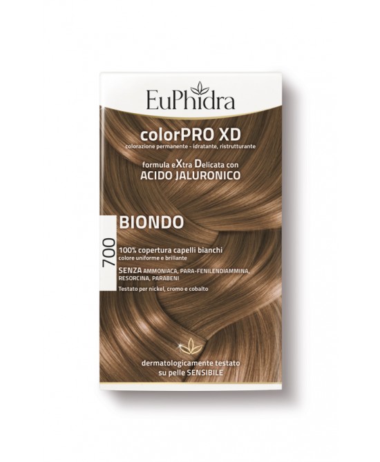 EUPHIDRA COLORPRO XD 700 BIONDO GEL COLORANTE CAPELLI IN FLACONE + ATTIVANTE + BALSAMO + GUANTI - farmascienza.it