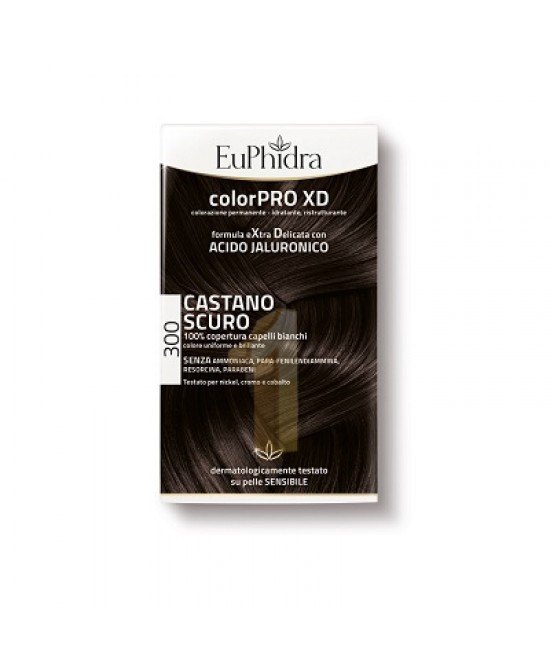 EUPHIDRA COLORPRO XD 300 CASTANO SCURO GEL COLORANTE CAPELLI IN FLACONE + ATTIVANTE + BALSAMO + GUANTI - farmascienza.it