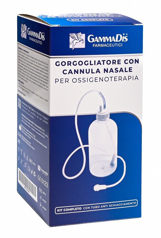 GORGOGLIATORE PER OSSIGENOTERAPIA CON OCCHIALE + CANNULA NASALE GAMMADIS - farmascienza.it