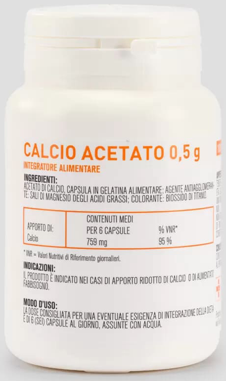 CALCIO ACETATO 100 CAPSULE - farmascienza.it