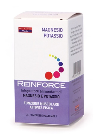 REINFORCE MAGNESIO + POTASSIO 30 COMPRESSE MASTICABILI - farmascienza.it