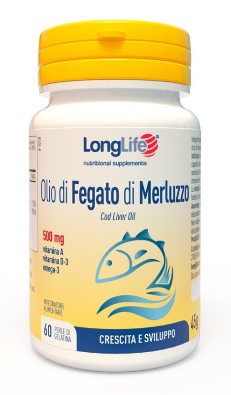 LONGLIFE OLIO FEGATO MERLUZZO 500 MG 60 PERLE - farmascienza.it