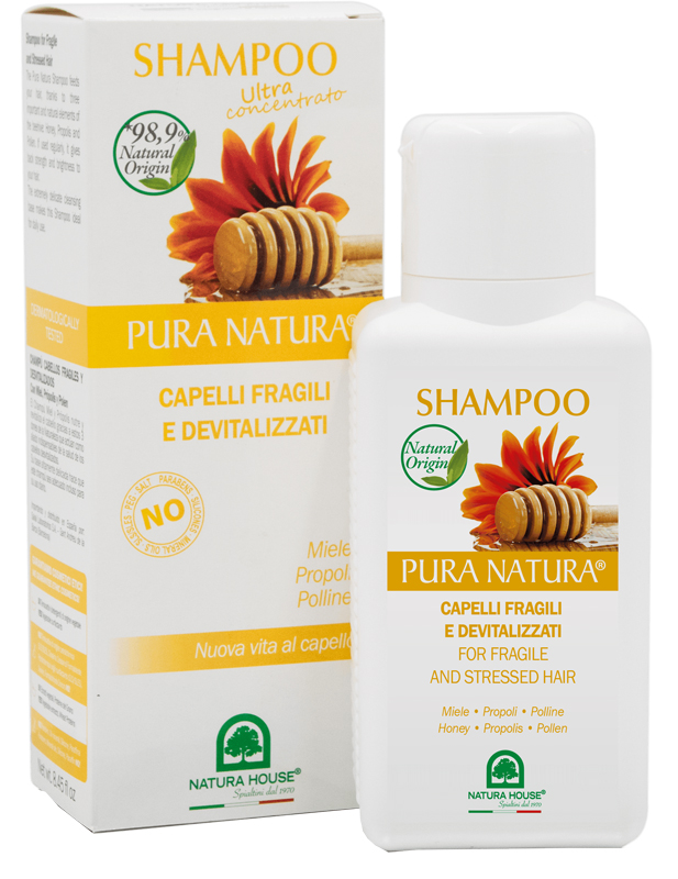 SHAMPOO PER CAPELLI FRAGILI E DEVITALIZZATI NUTRIENTE CON MIELE PROPOLI E POLLINE 250 ML - farmascienza.it