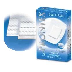GARZA PRONTEX SOFT PAD COMPRESSA 5X7 CM 5 PEZZI - farmascienza.it