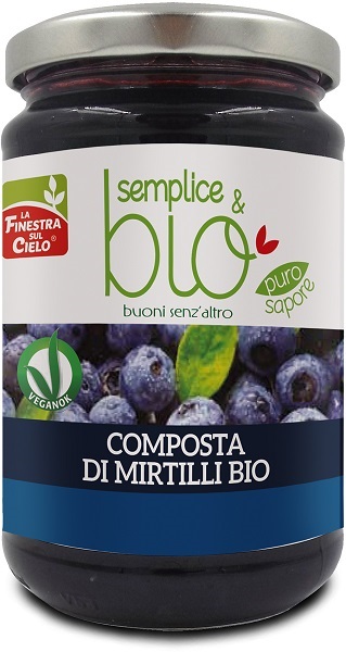 COMPOSTA DI MIRTILLI BIO CON POLPA DI MELA 320 G - farmascienza.it