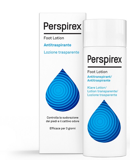 PERSPIREX FOOT LOTION ANTITRASPIRANTE LOZIONE TRASPARENTE SUDORAZIONE E CATTIVO ODORE PIEDI 100 ML - farmascienza.it