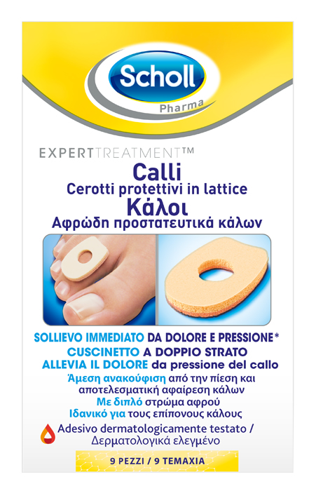 CEROTTO PROTETTIVO PER CALLI SCHOLL IN LATTICE 9 PEZZI - farmascienza.it