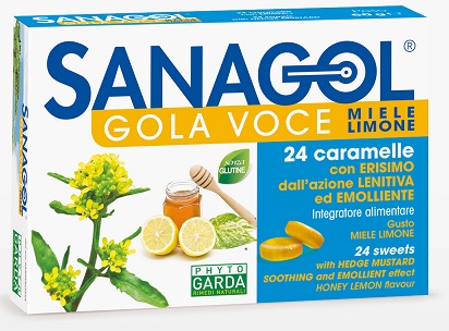 SANAGOL GOLA VOCE MIELE LIMONE 24 CARAMELLE - farmascienza.it