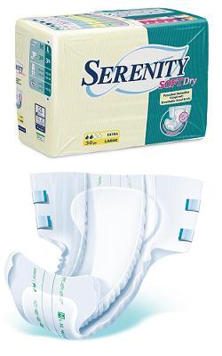 PANNOLONE PER INCONTINENZA SERENITY SOFTDRY FORMATO EXTRA TAGLIA LARGE 30 PEZZI - farmascienza.it