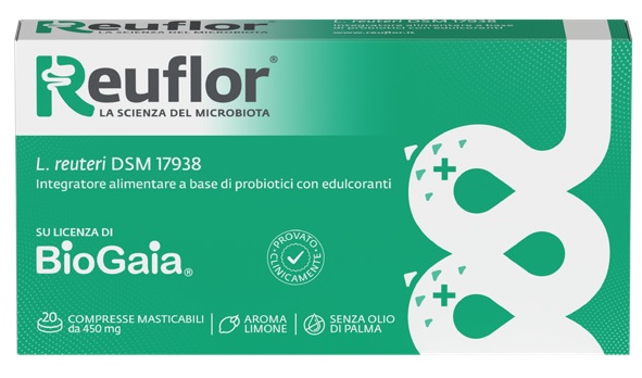 REUFLOR 20 COMPRESSE MASTICABILI AROMA LIMONE - farmascienza.it