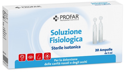 PROFAR SOLUZIONE FISIOLOGICA STERILE ISOTONICA 5 ML 20 AMPOLLE - farmascienza.it