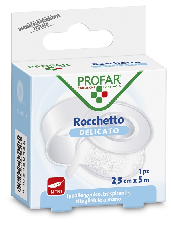 ROCCHETTO TESSUTO NON TESSUTO DELICATO 2,5 CM X 5 M PROFAR - farmascienza.it