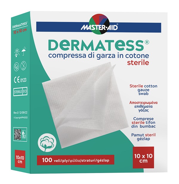 GARZA IDROFILA DERMATESS COT 10X10 100 PEZZI - farmascienza.it