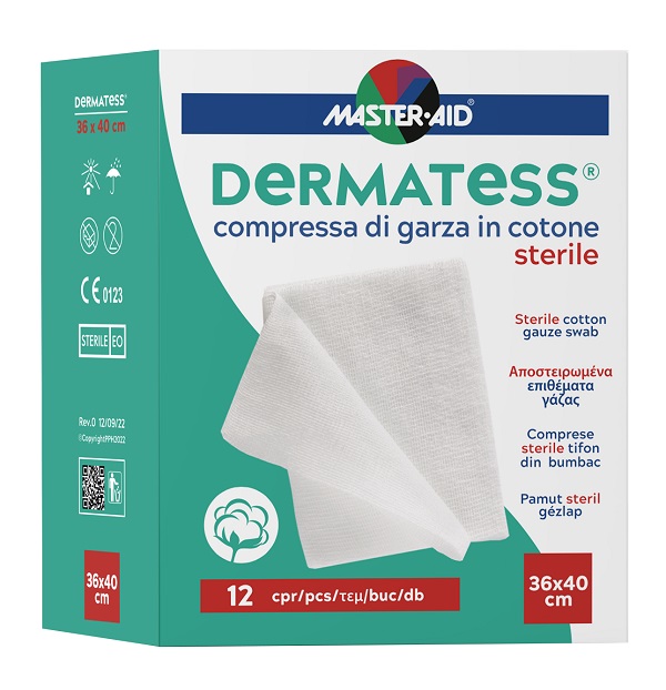 GARZA IDROFILA DERMATESS COT 36X40 12 PEZZI - farmascienza.it