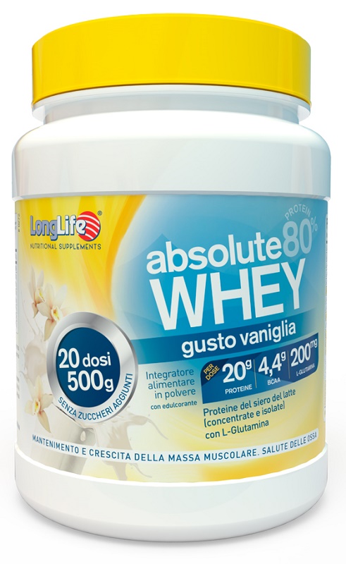 LONGLIFE ABSOLUTE WHEY VANIGLIA 500 G - farmascienza.it