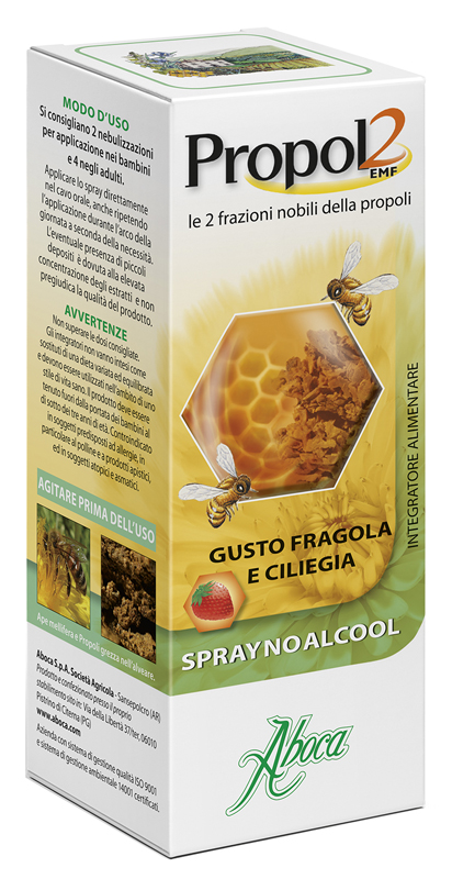 PROPOL2 EMF SPRAY NO ALCOOL FRAGOLA E CILIEGIA 30 ML - farmascienza.it