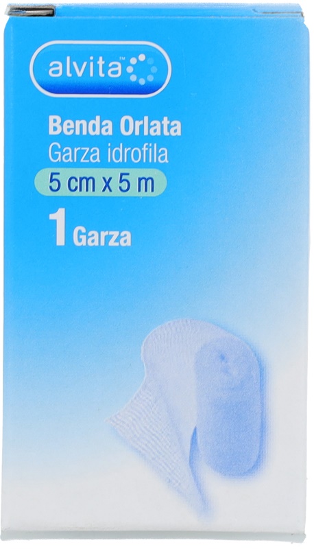 BENDA IN GARZA IDROFILA ORLATA ALVITA 5X500CM - farmascienza.it
