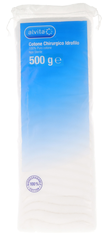 COTONE CHIRURGICO IDROFILO ALVITA 100% PURO COTONE 500 G - farmascienza.it