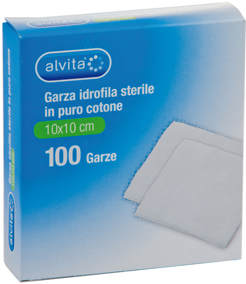 ALVITA GARZA COMPRESSA IDROFILA 10X10CM 100 PEZZI - farmascienza.it