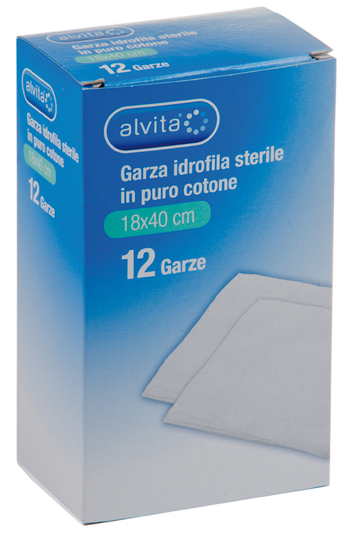 ALVITA GARZA COMPRESSA IDROFILA 18X40CM 12 PEZZI - farmascienza.it