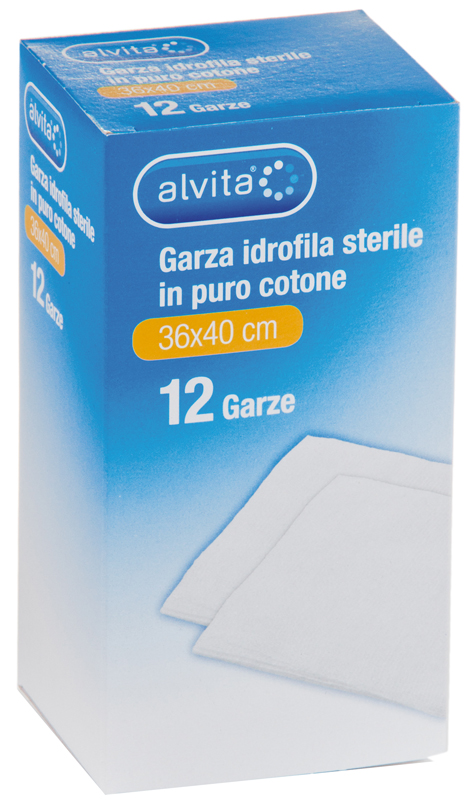 ALVITA GARZA COMPRESSA IDROFILA 36X40CM 12 PEZZI - farmascienza.it