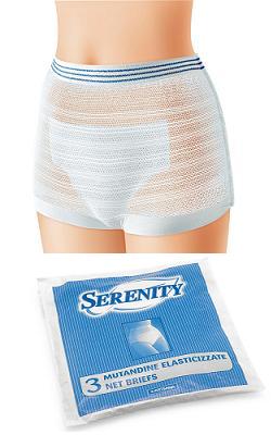 MUTANDINA ELASTICA RETTANGOLARE A RETE SERENITY S 3 PEZZI - farmascienza.it