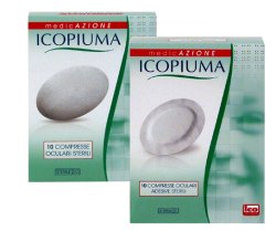 ICOPIUMA GARZA COMPRESSA OCULARE DI COTONE 10 PEZZI - farmascienza.it