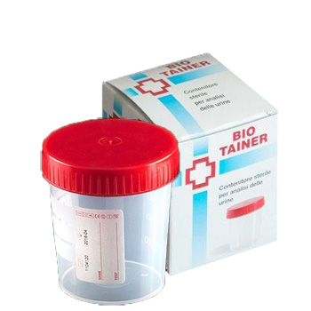 CONTENITORE PER URINA BIO TAINER GRADUATO CON SUPERFICIE DI SCRITTURA CON TAPPO A VITE CAPACITA' 120ML 1 PEZZO - farmascienza.it