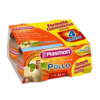 PLASMON OMOGENEIZZATO POLLO CON GIFT 4 X 80 G - farmascienza.it