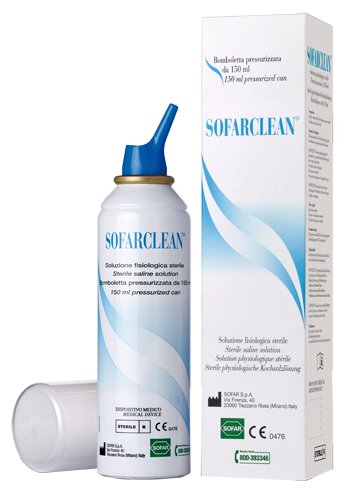 SOLUZIONE FISIOLOGICA SOFARCLEAN 150ML IN BOMBOLETTA PRESSURIZZATA - farmascienza.it