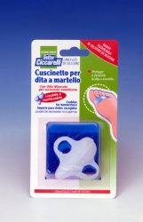CUSCINETTO PER DITA A MARTELLO REALIZZATO IN GEL DI SILICONEBIANCO SEMITRASPARENTE SAGOMATA PER PROTEGGERE E DISTENDERE LE DITA CONTRATTE IGIENEPIEDE 2 PEZZI - farmascienza.it