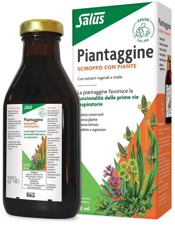 SALUS PIANTAGGINE SENZA ALCOL SENZA COLORANTI SENZA CONSERVANTI 250 ML - farmascienza.it