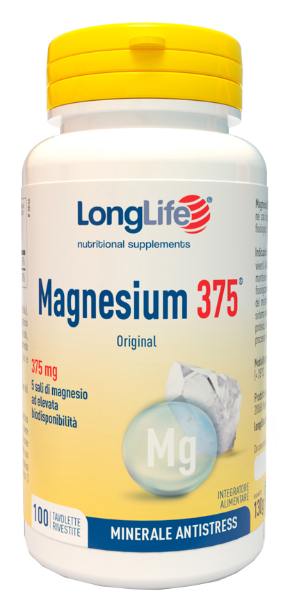 LONGLIFE MAGNESIUM 375 ORIGINAL 375 MG 100 TAVOLETTE - farmascienza.it