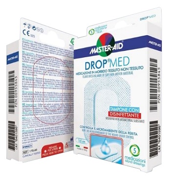 MEDICAZIONE COMPRESSA AUTOADESIVA DERMOATTIVA IPOALLERGENICA AERATA MASTER-AID DROP MED 10,5X15 5 PEZZI - farmascienza.it