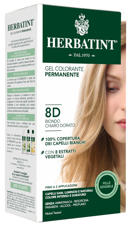 HERBATINT 8D BIONDO CHIARO DORATO 150 ML - farmascienza.it