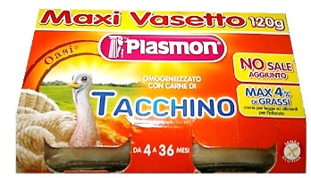 PLASMON OMOGENEIZZATO TACCHINO 120 G X 2 PEZZI - farmascienza.it