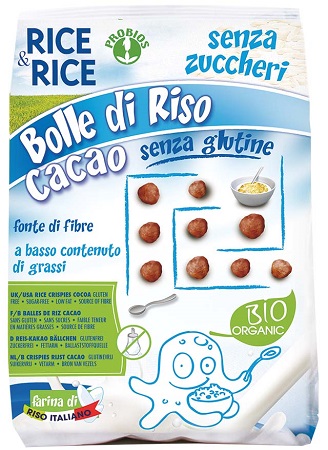 RICE&RICE BOLLE DI RISO AL CACAO 150 G SENZA LIEVITO - farmascienza.it