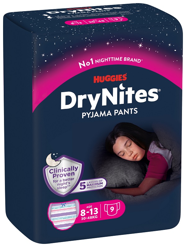 PANNOLINO HUGGIES DRYNITES 8/13 ANNI GIRL L 30/48KG 9 PEZZI - farmascienza.it