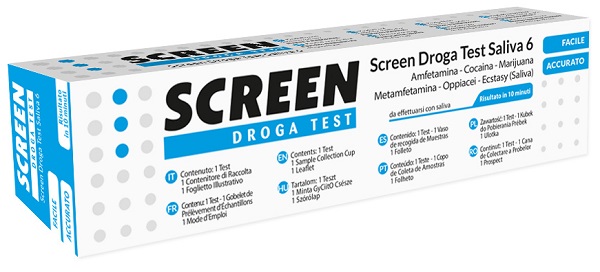 DROGA TEST CHE RILEVA 6 DROGHE TRAMITE SALIVA RISULTATO PER OGNI DROGA ANALIZZATA SCREEN DROGA TEST SALIVA 6 - farmascienza.it