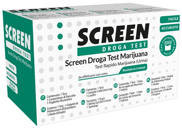 SCREEN DROGA TEST MARIJUANA TEST ANTIDROGA CON CONTENITORE URINA - farmascienza.it