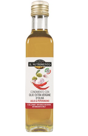 IL NUTRIMENTO OLIO EXTRAVERGINE D'OLIVA AROMATIZZATO ALL'AGLIO E PEPERONCINO 250 ML - farmascienza.it