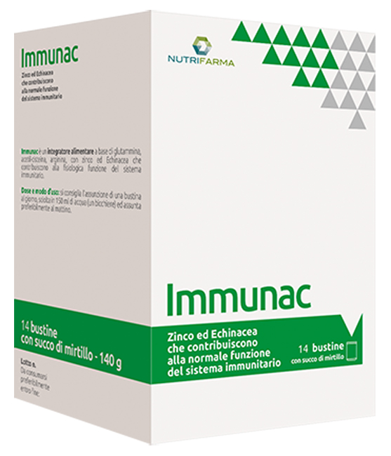 IMMUNAC 14 BUSTINE 10 G CON SUCCO DI MIRTILLO - farmascienza.it