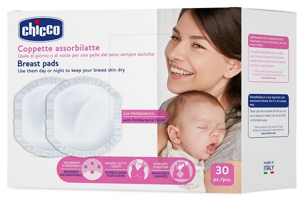 CHICCO COPPETTA ASSORBILATTE ANTIBATTERICA 30 PEZZI - farmascienza.it