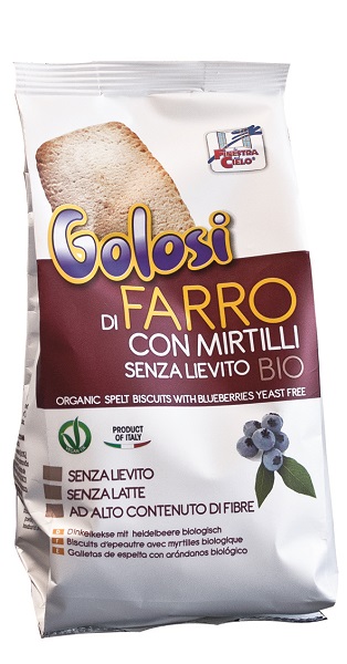 FSC I GOLOSI BISCOTTI DI FARRO E MIRTILLI BIO SENZA LIEVITO VEGAN SENZA LATTE 250 G - farmascienza.it